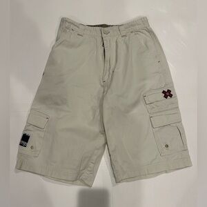 X Games Cargo Shorts Youth 14 Khaki Logo Patches Pockets